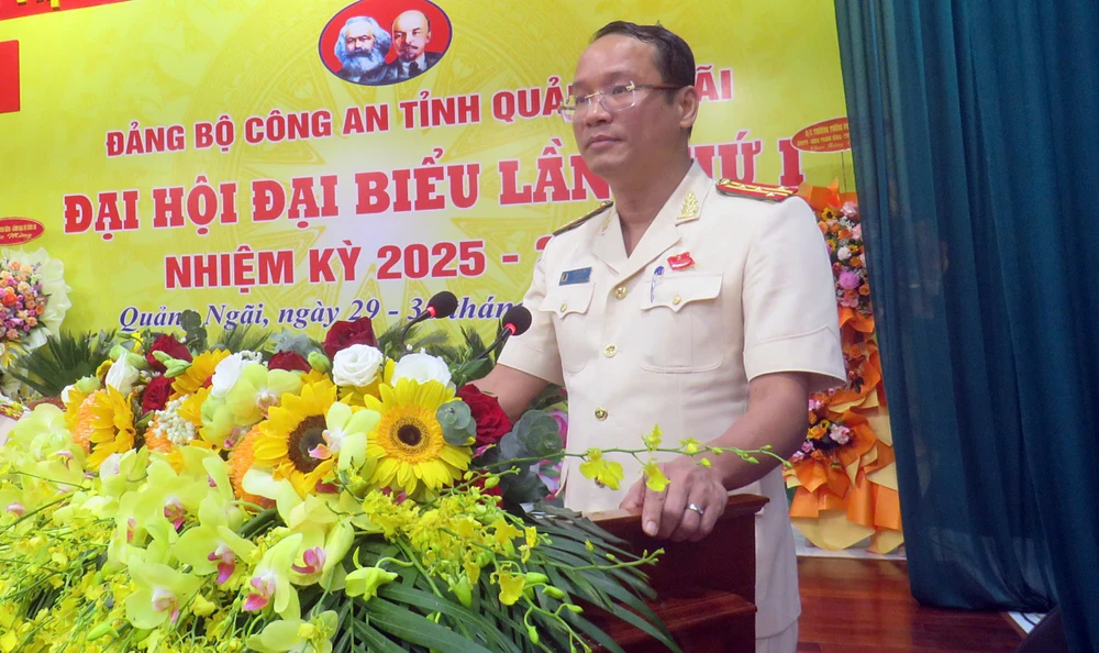 Thượng tướng Phạm Thế Tùng dự Đại hội Đảng bộ Công an tỉnh Quảng Ngãi