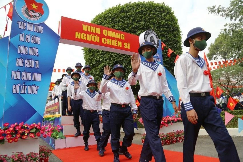 Lễ giao quân tại TP.HCM năm 2022. Ảnh: HOÀNG GIANG