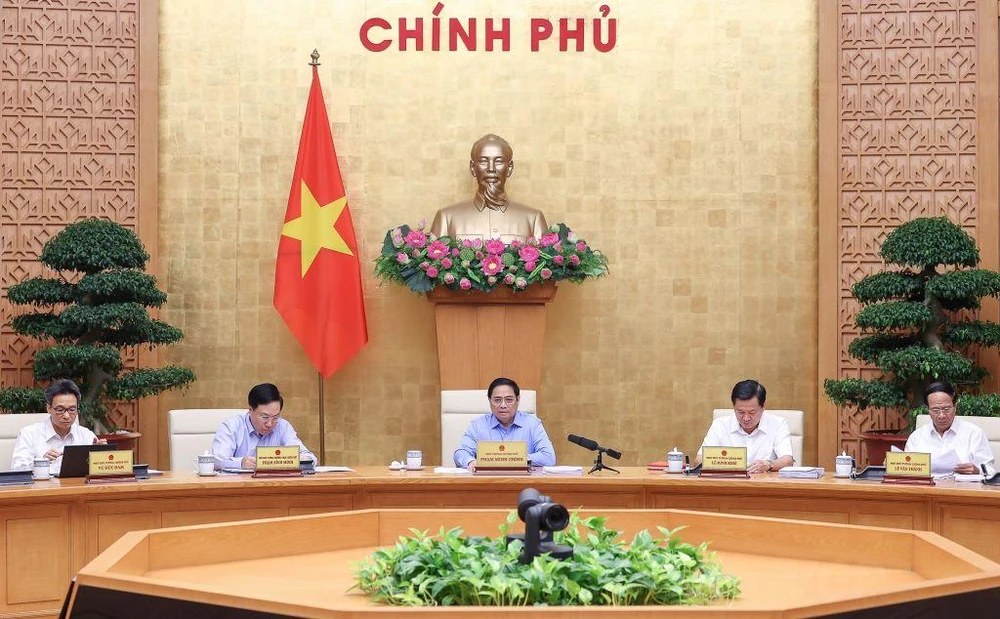 Chính phủ họp chuyên đề pháp luật tháng 8-2022. Ảnh: VGP