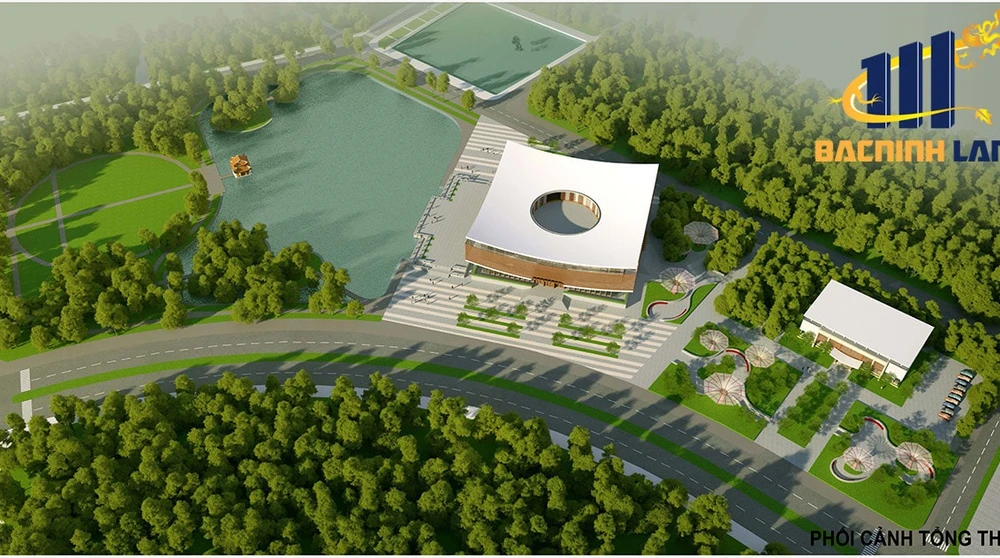 Phối cảnh tổng thể công trình Nhà hát Dân ca quan họ Bắc Ninh.