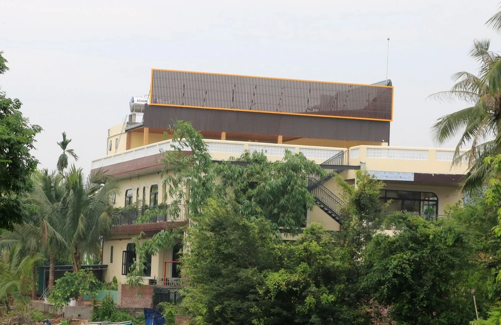 Công trình lấn chiếm, xây dựng trái phép trên đất nông nghiệp, xã Quảng Thanh mà huyện Thủy Nguyên, Hải Phòng đã ra quyết định cưỡng chế xử lý vi phạm hành chính.