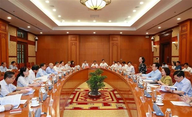 Hội nghị giao ban đầu tiên của Thường trực Ban Bí thư với các Ban cán sự Đảng ở Trung ương.