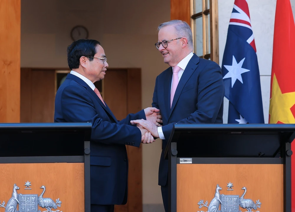 Thu tuong Viet Nam Pham Minh Chinh va Thu tuong Australia Anthony Albanese.jpg