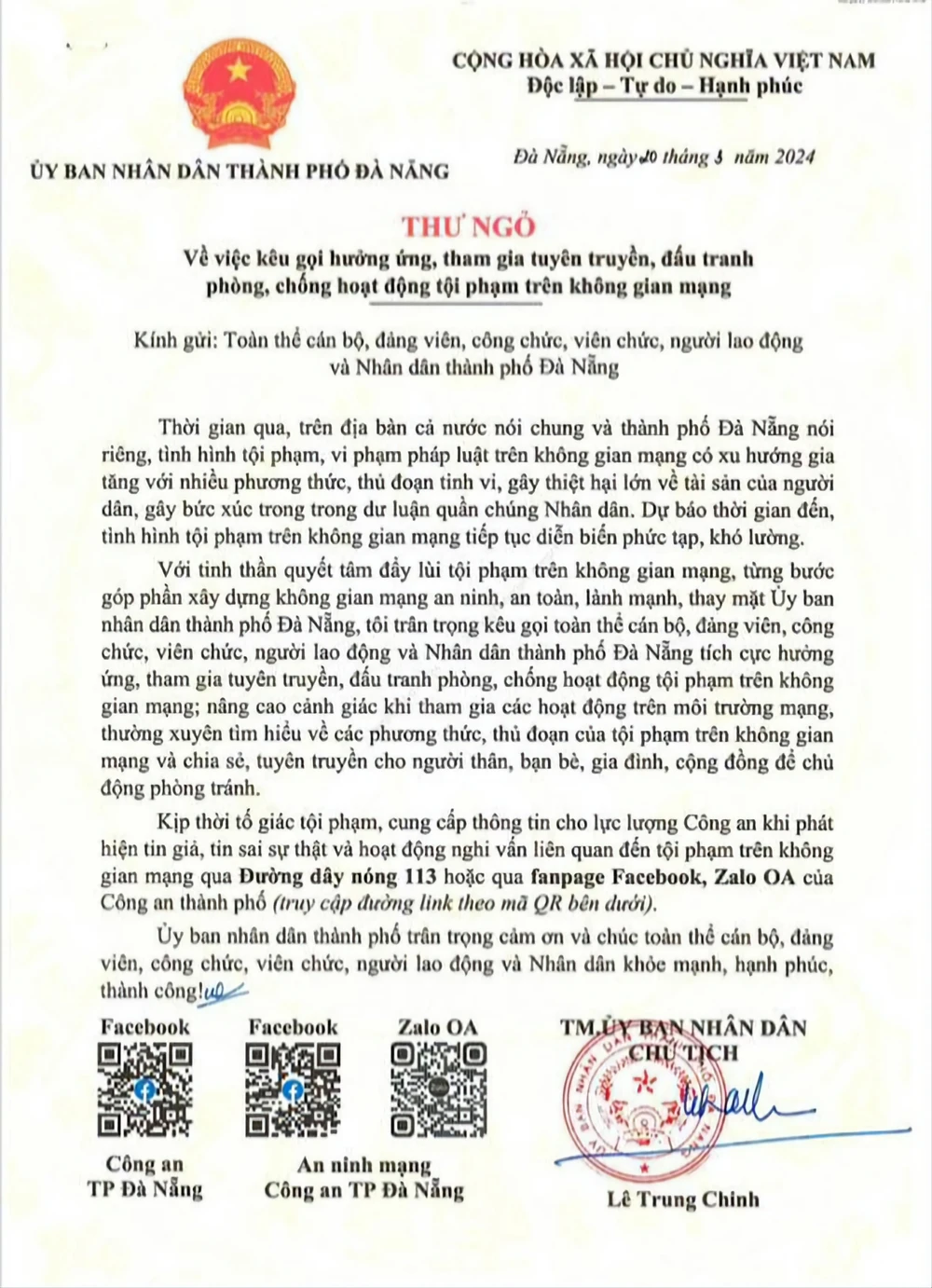 tội phạm trên không gian mạng