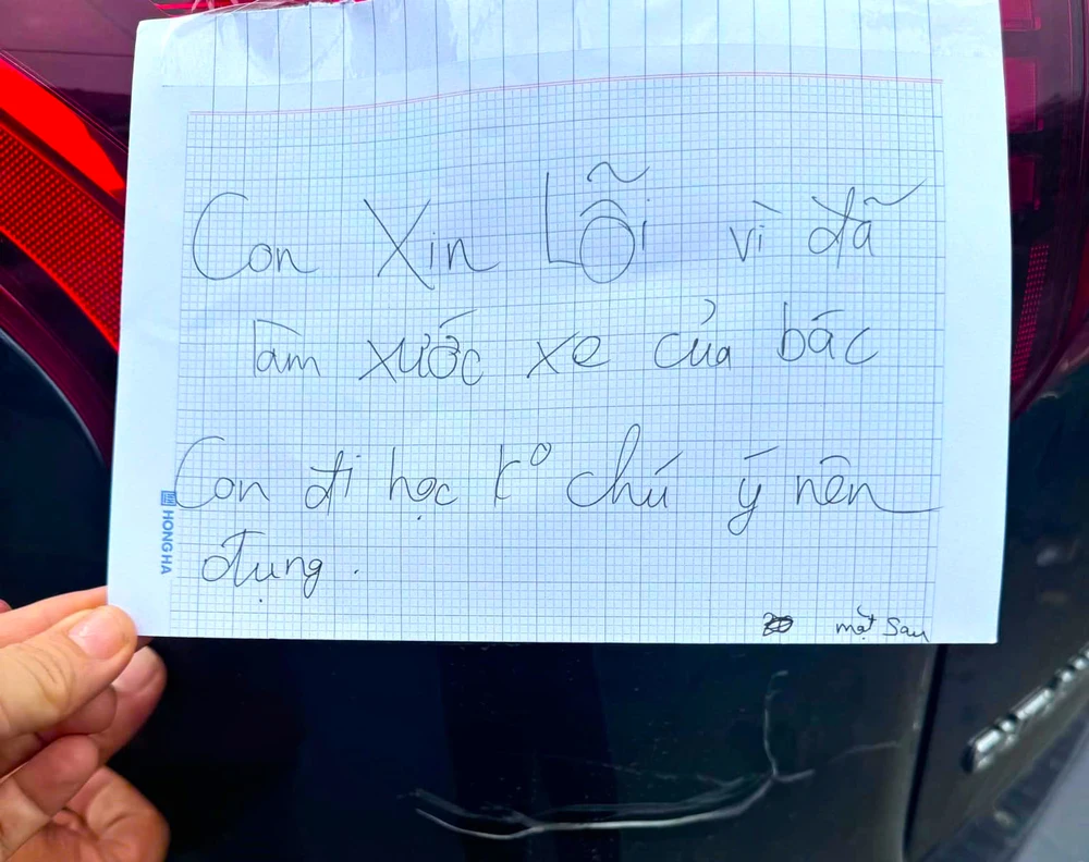 xin lỗi chủ xe ô tô