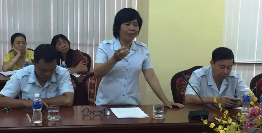 Đại diện Công đoàn Thanh tra TP phát biểu