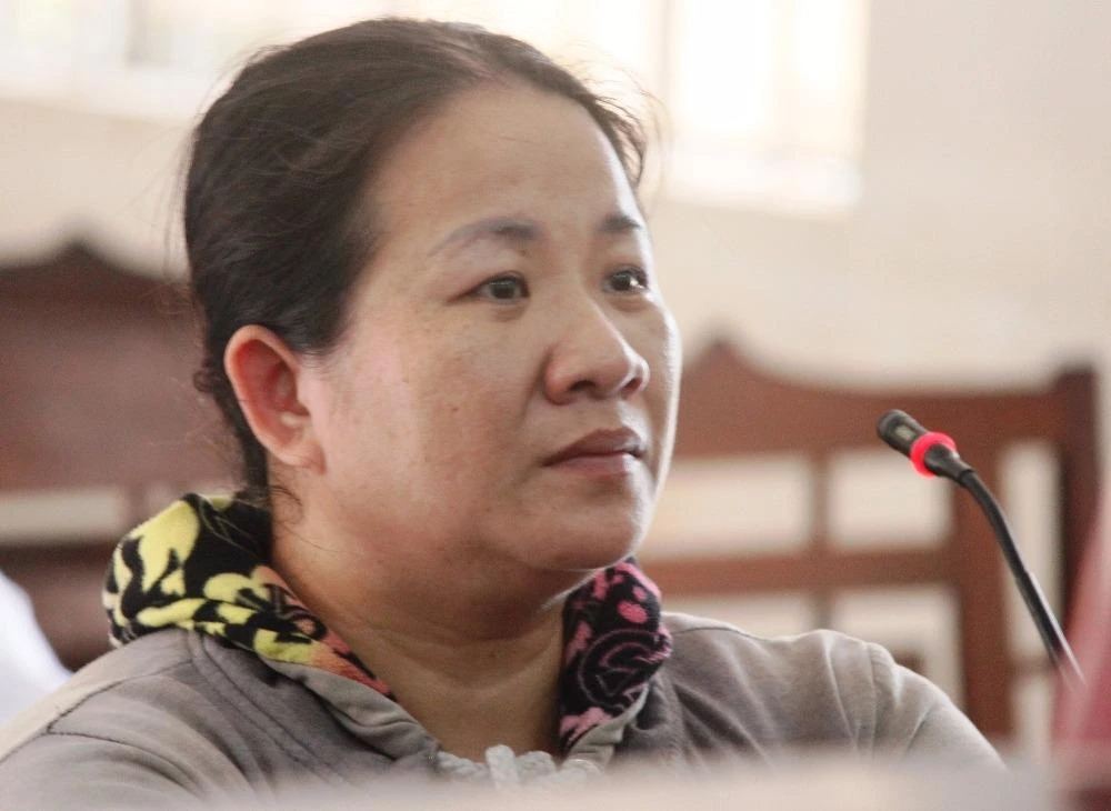 Bị cáo Trương Thị Thúy Ái tại tòa phúc thẩm