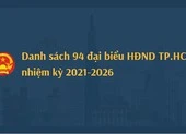 Danh sách 94 đại biểu trúng cử HĐND TP.HCM nhiệm kỳ 2021-2026