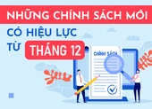 Những chính sách mới có hiệu lực thi hành từ tháng 12-2021
