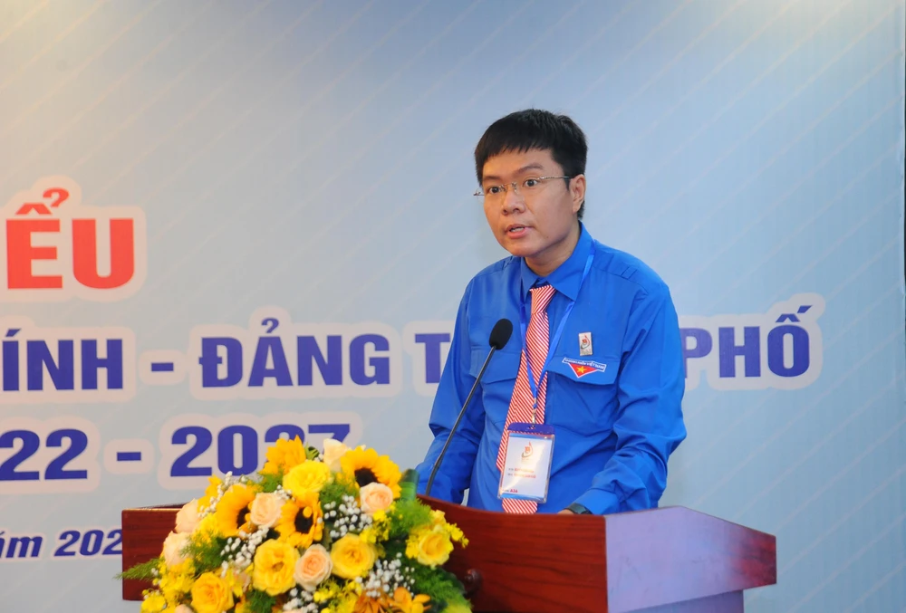 Ông Nguyễn Đăng Khoa tiếp tục được bầu giữ chức Bí thư Đoàn Khối Dân – Chính - Đảng TP.HCM khoá IV, nhiệm kỳ 2022 - 2027. Ảnh: BTC