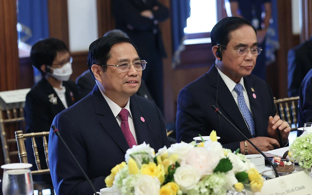 Thủ tướng Phạm Minh Chính phát biểu tại buổi làm việc. Ảnh: TTXVN