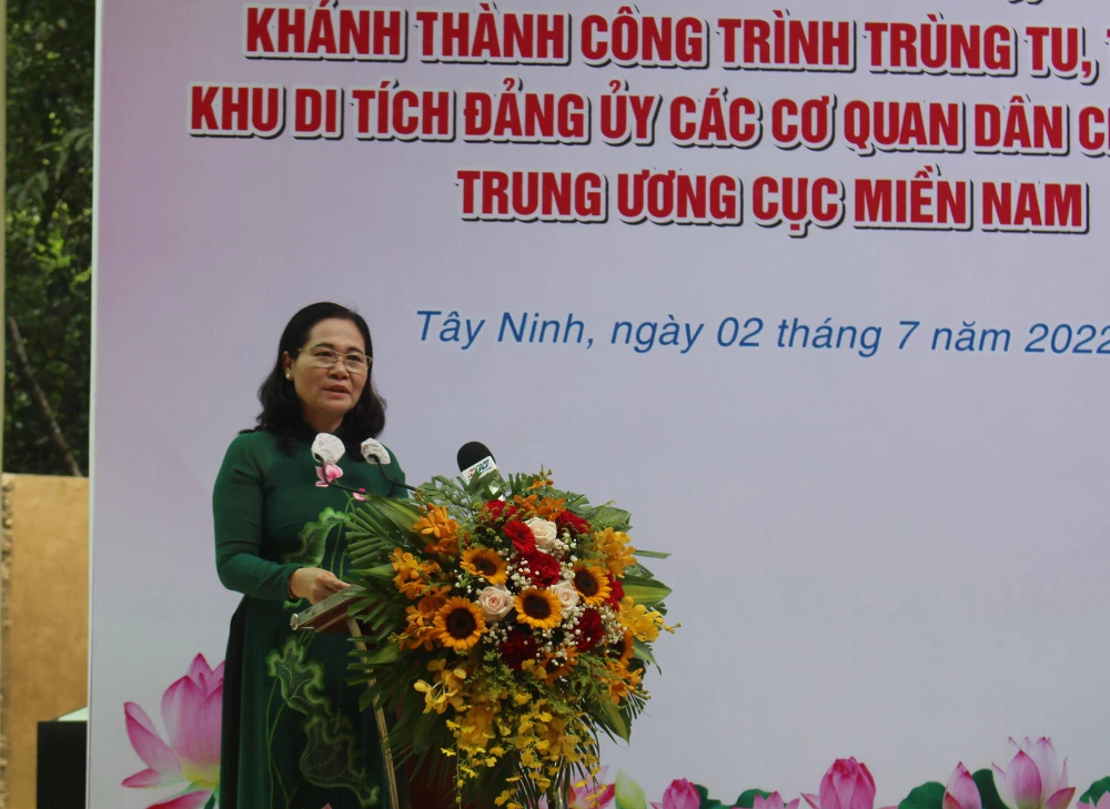Chủ tịch HĐND TP.HCM Nguyễn Thị Lệ phát biểu tại buổi lễ. Ảnh: NGUYỄN YÊN