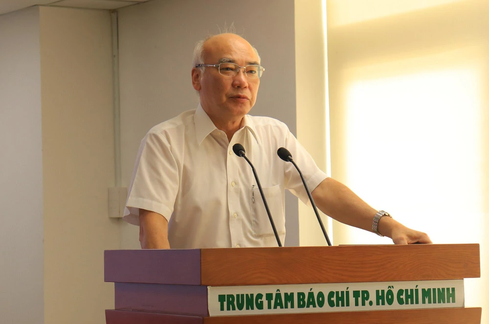 Ông Phan Nguyễn Như Khuê, Trưởng ban Tuyên giáo Thành ủy TP.HCM, phát biểu tại buổi lễ. Ảnh. VÕ THƠ