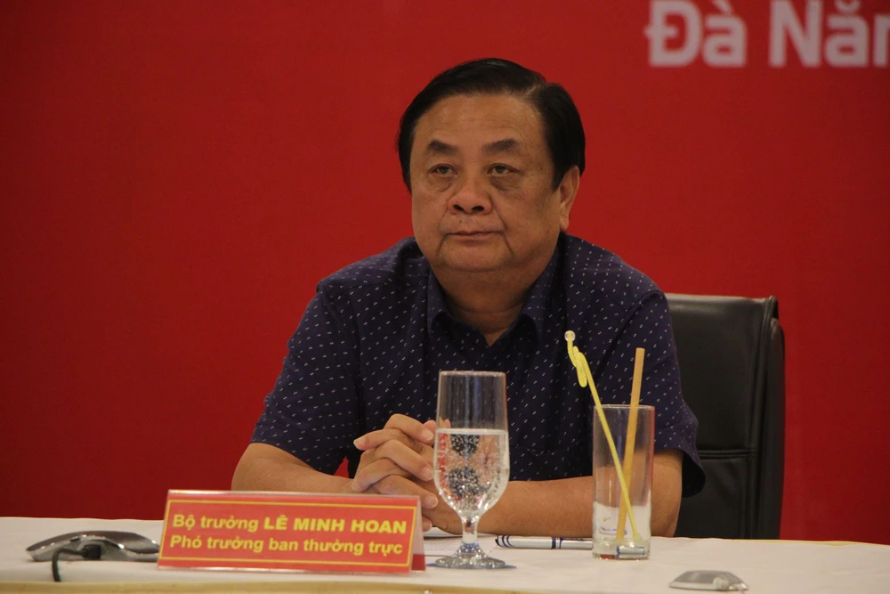 Bộ trưởng Bộ NN&PTNT Lê Minh Hoan tại cuộc họp. Ảnh: TẤN VIỆT Bộ trưởng Bộ NN&PTNT Lê Minh Hoan tại cuộc họp. Ảnh: TẤN VIỆT