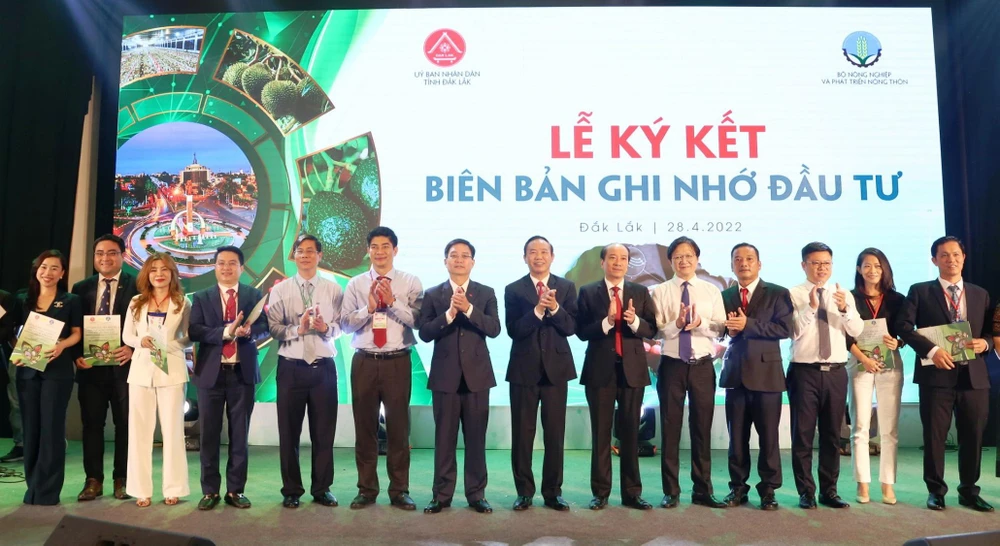 Hội nghị Xúc tiến Đầu tư về lĩnh vực nông nghiệp tỉnh Đắk Lắk được tổ chức vào tháng 4-2022. Ảnh: VŨ LONG