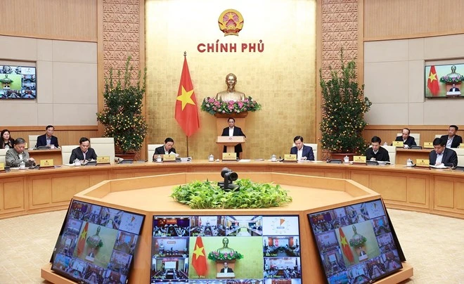 Toàn cảnh phiên họp thường kỳ tháng 1-2023. Ảnh: TTXVN