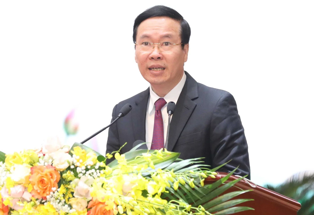 Ông Võ Văn Thưởng, Thường trực Ban Bí thư lưu ý các cán bộ được phân công, bổ nhiệm, luân chuyển phải làm đúng quyền hạn, phận sự, không làm thay việc người khác. Ảnh: VGP