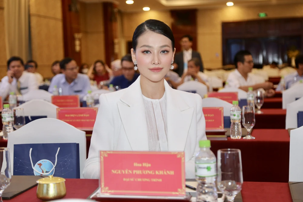 Hoa hậu Trái đất 2018 Nguyễn Phương Khánh, đại sứ chương trình. Ảnh: HOÀNG GIANG