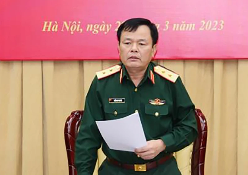 Trung tướng Trần Duy Giang được bổ nhiệm lại chức vụ Chủ nhiệm Tổng cục Hậu cần, Bộ Quốc phòng. Ảnh: QĐND