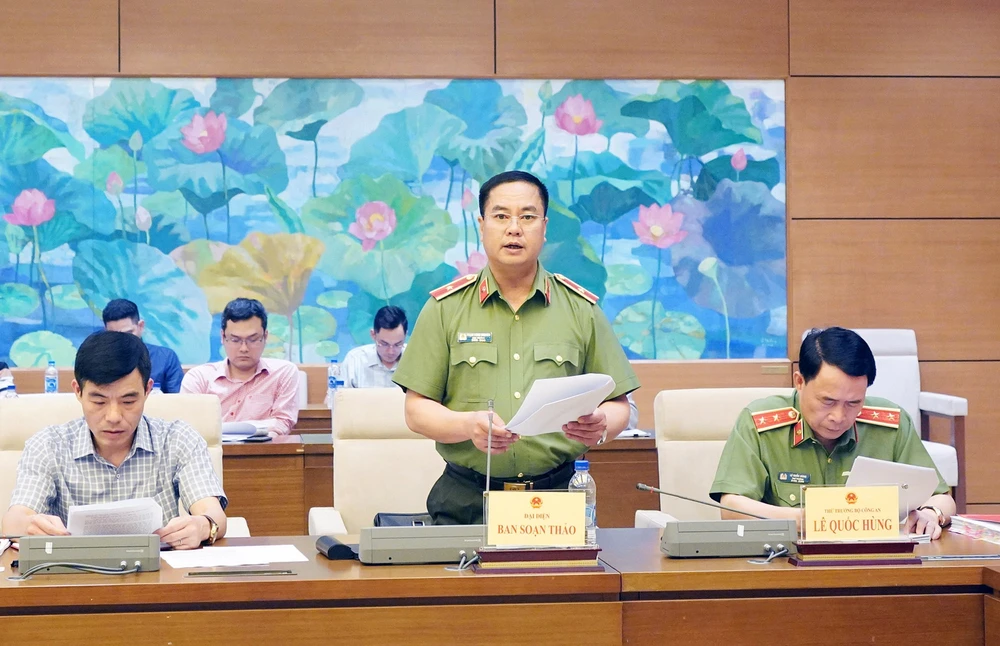 Thiếu tướng Phạm Công Nguyên, Cục trưởng Cục Cảnh sát Quản lý hành chính về trật tự xã hội, Bộ Công an. Ảnh: QH