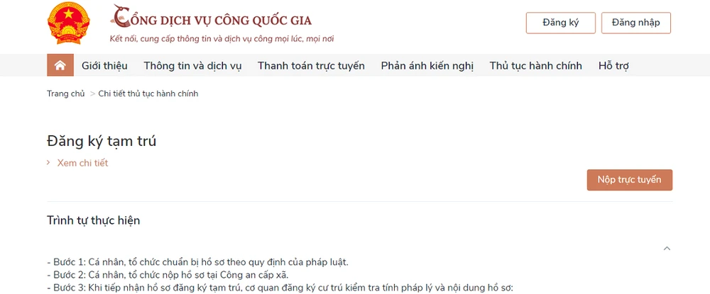 Người dân có thể đăng ký cư trú qua ứng dụng VneID