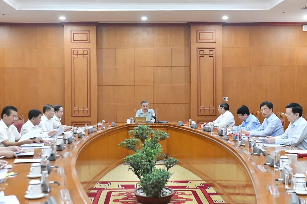 Tổng Bí thư, Chủ tịch nước Tô Lâm chủ trì họp Tiểu ban Nhân sự Đại hội XIV của Đảng