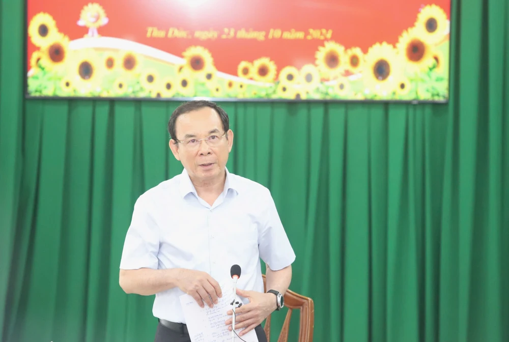 Bí thư Nguyễn Văn Nên: TP Thủ Đức cần giải quyết dứt điểm những vụ án có liên quan tới cán bộ trước thềm đại hội