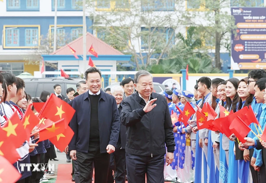 Tổng Bí thư Tô Lâm dự Lễ phát động Tết trồng cây Đời đời nhớ ơn Bác Hồ tại Hưng Yên