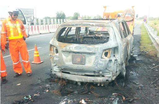 Một số hình ảnh xe bị bốc cháy