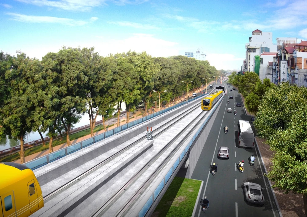 Phoi canh duong tren cao cua tuyen metro 33.000 ty o Ha Noi hinh anh 9