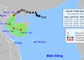Áp thấp nhiệt đới đang ở trên vùng biển tỉnh Quảng Ninh
