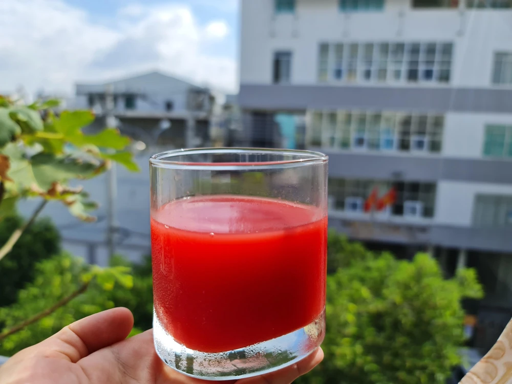 Uống nước ép cà chua mang lại nhiều lợi ích cho sức khỏe. Ảnh minh họa