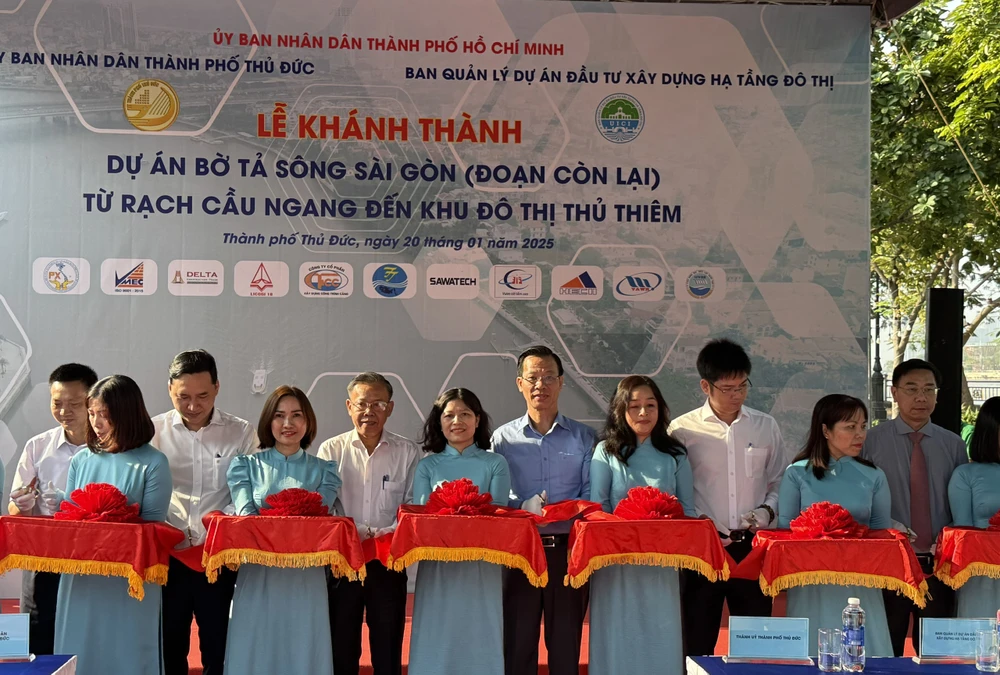 Dự án gần 1.000 tỉ đồng Bờ tả sông Sài Gòn giải quyết giảm ngập cho khu vực TP Thủ Đức