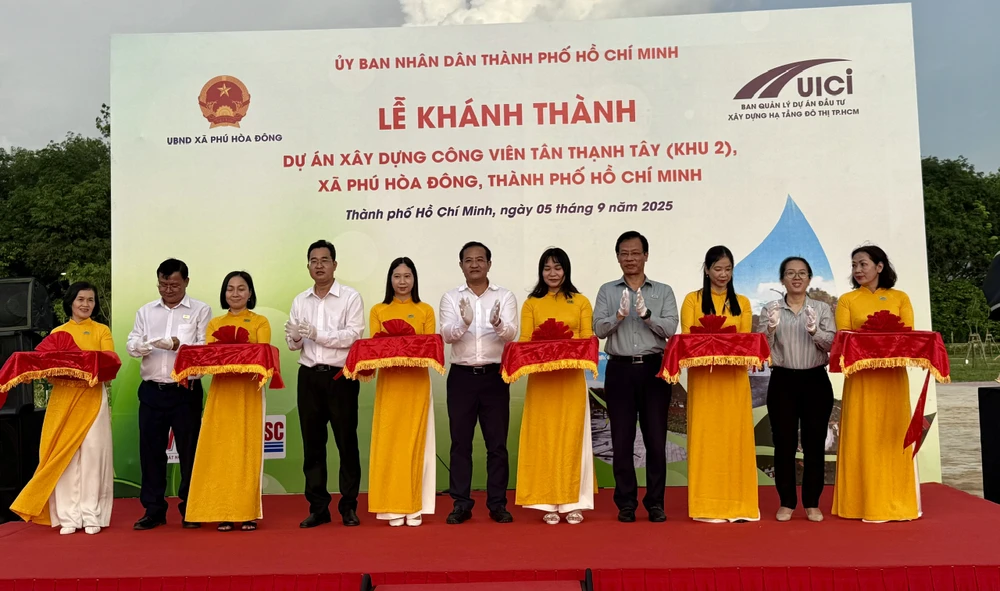 Công viên Tân Thạnh Tây, TP.HCM thi công nhanh chóng đưa vào sử dụng