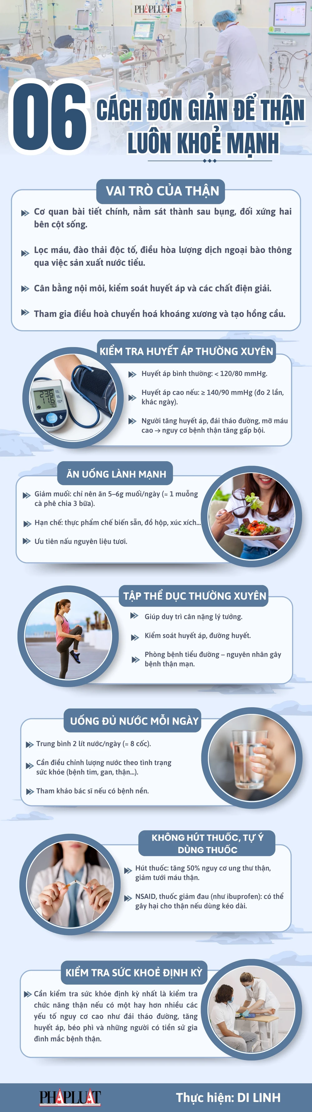 Infographic: Bí quyết giúp cho thận luôn khoẻ mạnh