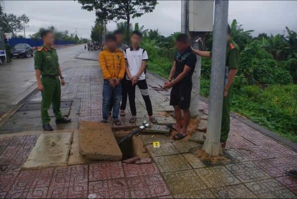 Bắt 8 người cắt phá, trộm cáp điện ngầm trung thế