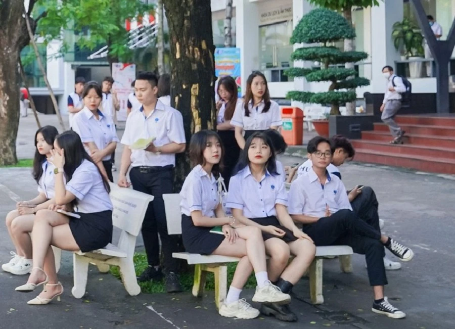 Sinh viên trường Đại học Công nghiệp Thực phẩm TP.HCM. Ảnh: VÕ VĂN VŨ