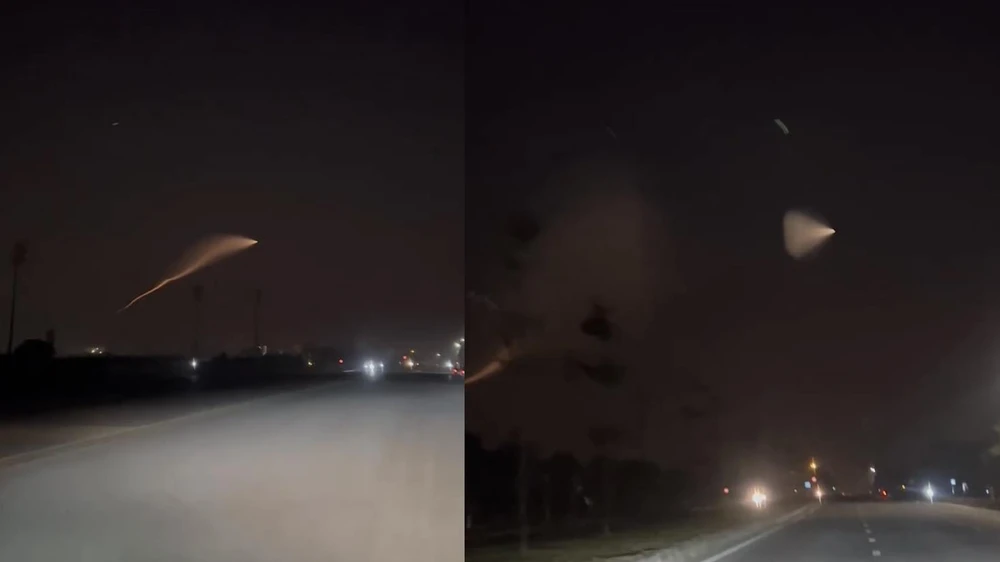 Vệt sáng lạ trên bầu trời nhiều tỉnh phía Bắc