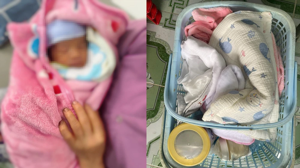 Bé trai bị bỏ rơi trước cửa nhà dân cùng tờ giấy viết tay.jpg