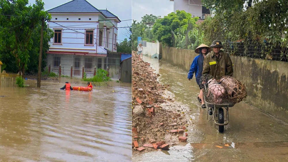 Ngập lụt lịch sử tại Thái Nguyên Dân cầm cự trên nóc nhà, chờ cứu hộ 3.png