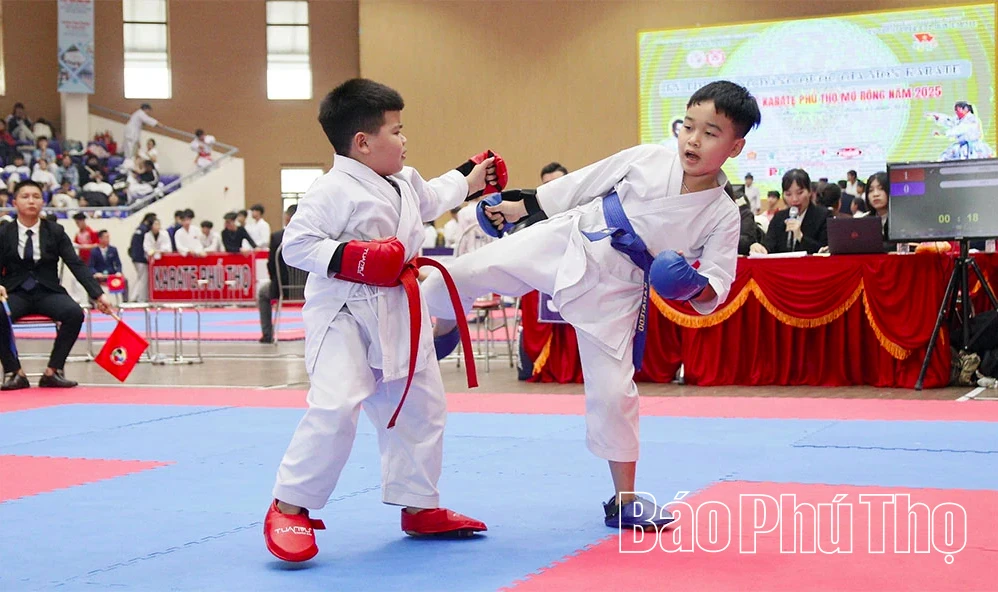 Phú Thọ thu hút hơn 800 VĐV dự Giải Karate trẻ mở rộng 2025.png