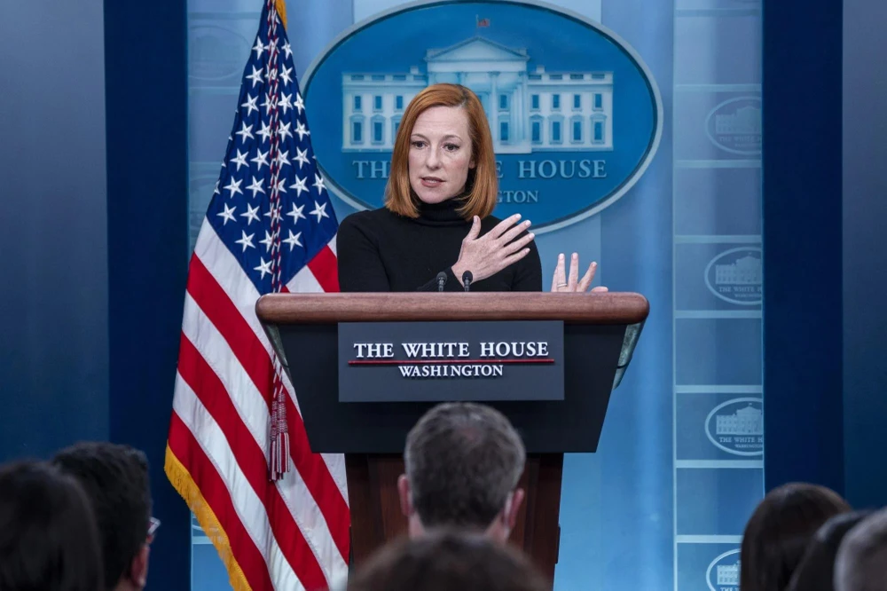 Thư ký Báo chí Nhà Trắng Jen Psaki. Ảnh: REUTERS