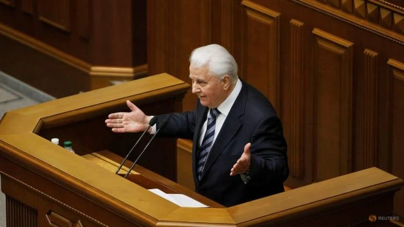 Tổng thống Ukraine Leonid Kravchuk phát biểu trước các đại biểu tại phiên họp quốc hội ở Kiev, ngày 29-1-2014. Ảnh: REUTERS