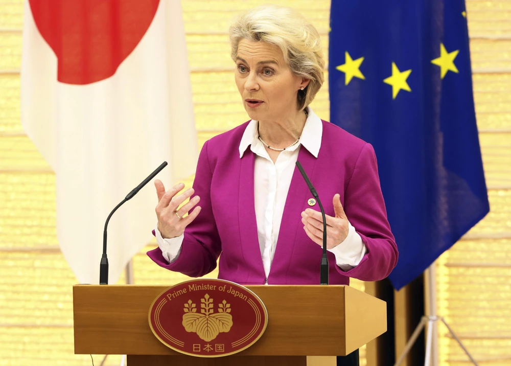 Chủ tịch Ủy ban châu Âu Ursula von der Leyen. Ảnh: AP