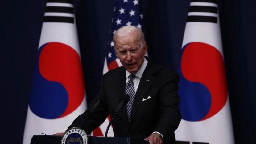 Tổng thống Mỹ Joe Biden phát biểu trong cuộc họp báo tại Seoul vào ngày 21-5. Ảnh: AFP Tổng thống Mỹ Joe Biden phát biểu trong cuộc họp báo tại Seoul vào ngày 21-5. Ảnh: AFP