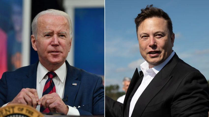 Tổng thống Mỹ Joe Biden (trái) và tỉ phú Elon Musk (phải). Ảnh: CNN Tổng thống Mỹ Joe Biden (trái) và tỉ phú Elon Musk (phải). Ảnh: CNN