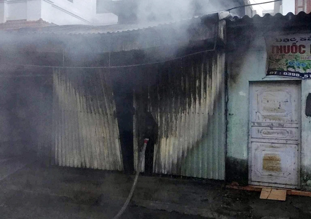 Hiện trường vụ cháy. Ảnh: AV