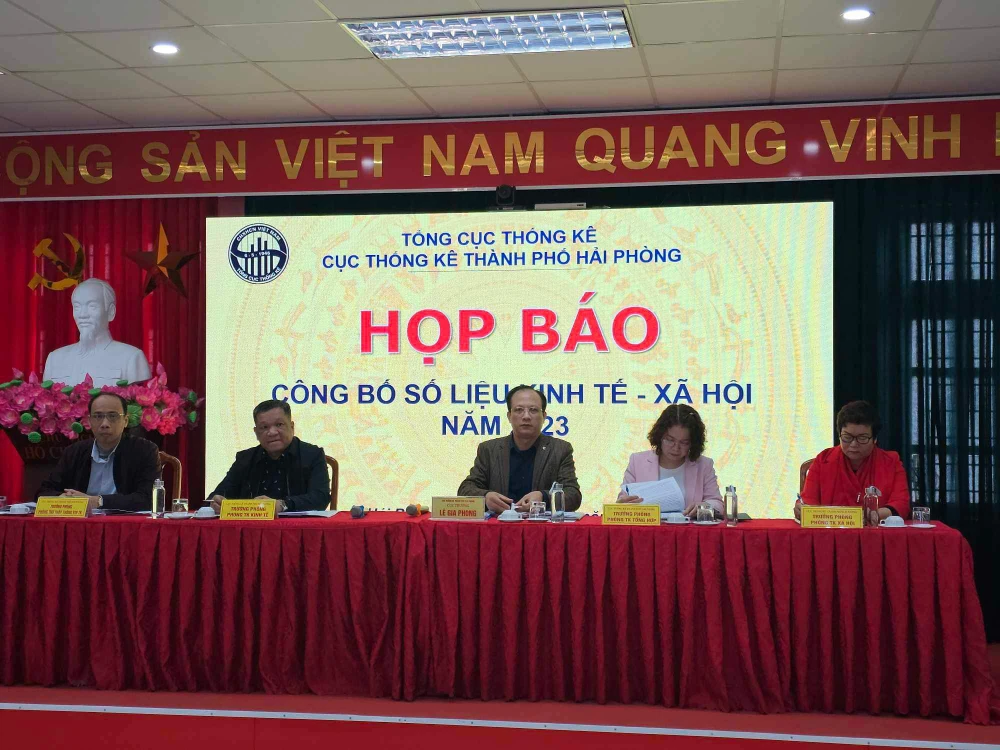 Cục Thống kê Hải Phòng tổ chức họp báo công bố số liệu kinh tế - xã hội Hải Phòng năm 2023