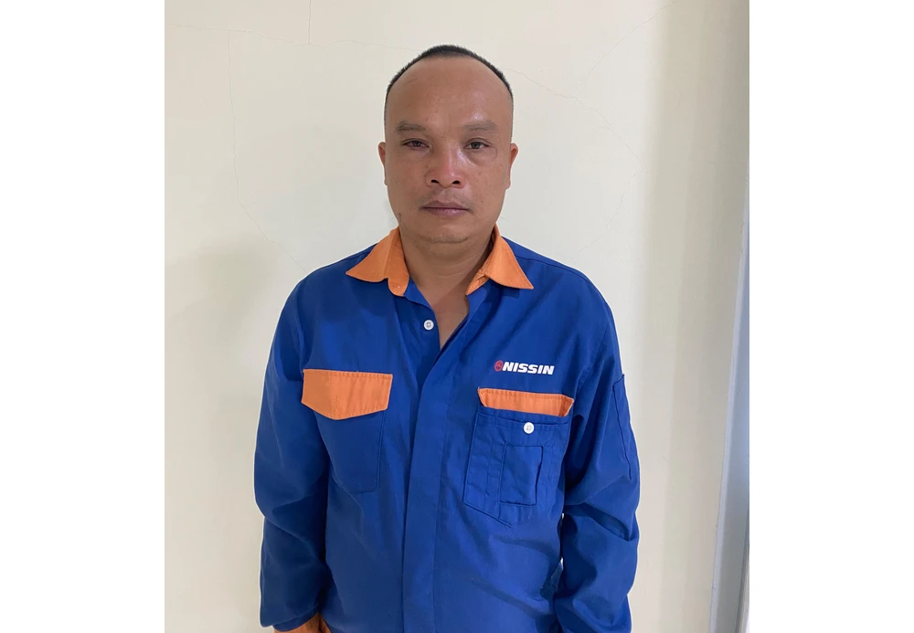 Lái xe container Nguyễn Văn Tú tại cơ quan công an