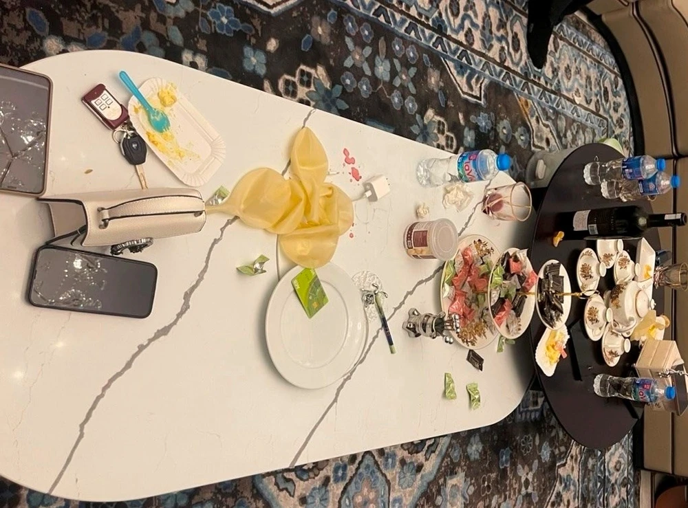 Hiện trường 'bữa tiệc' ma tuý có sự tham gia của nữ cán bộ công an Hải Phòng. Ảnh: CAHP